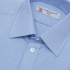 View 2 of product Blue Prince of Wales Check Shirt with T&A Collar and 3-Button Cuffs