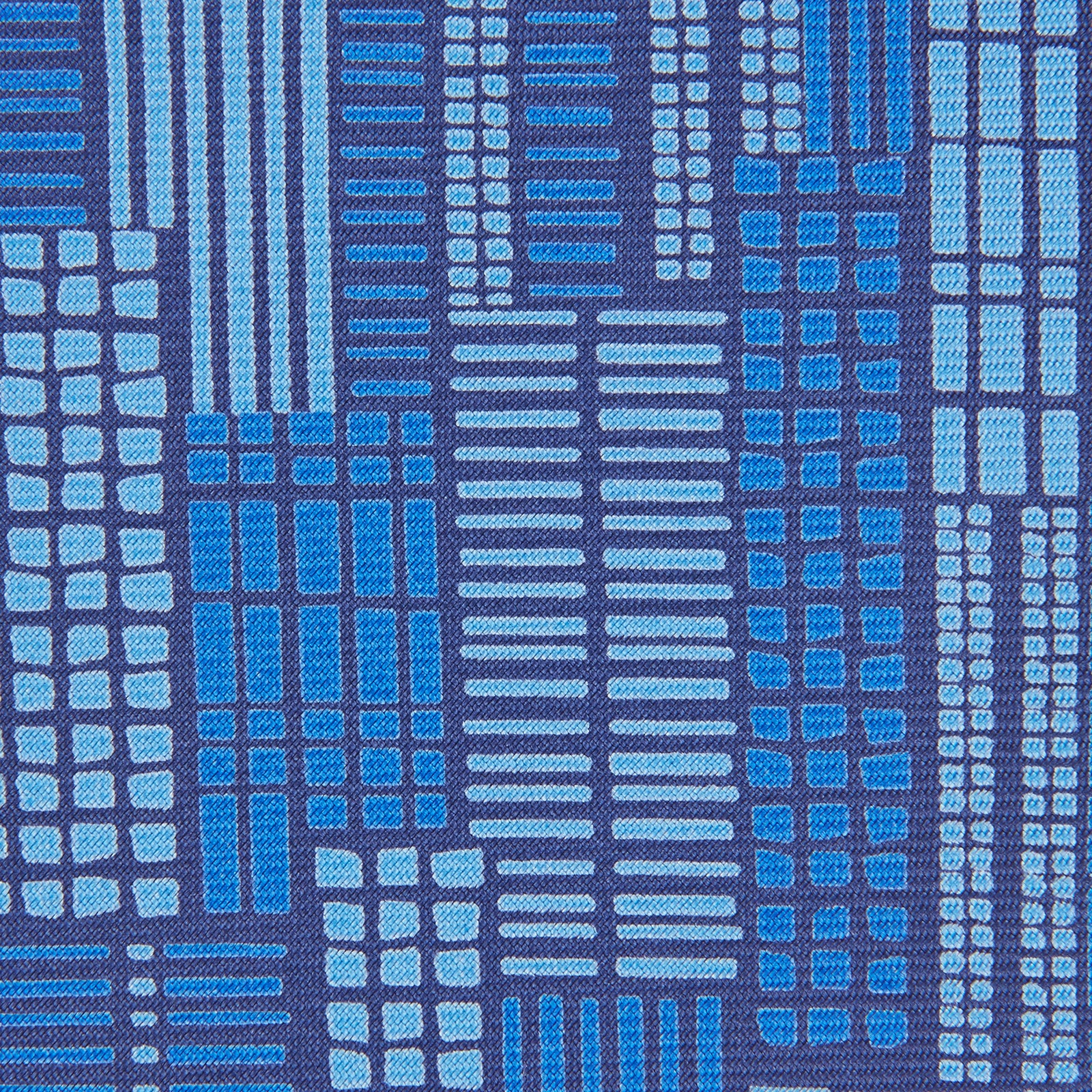 View 2 of product Blue Motif Printed Foulard Silk Tie