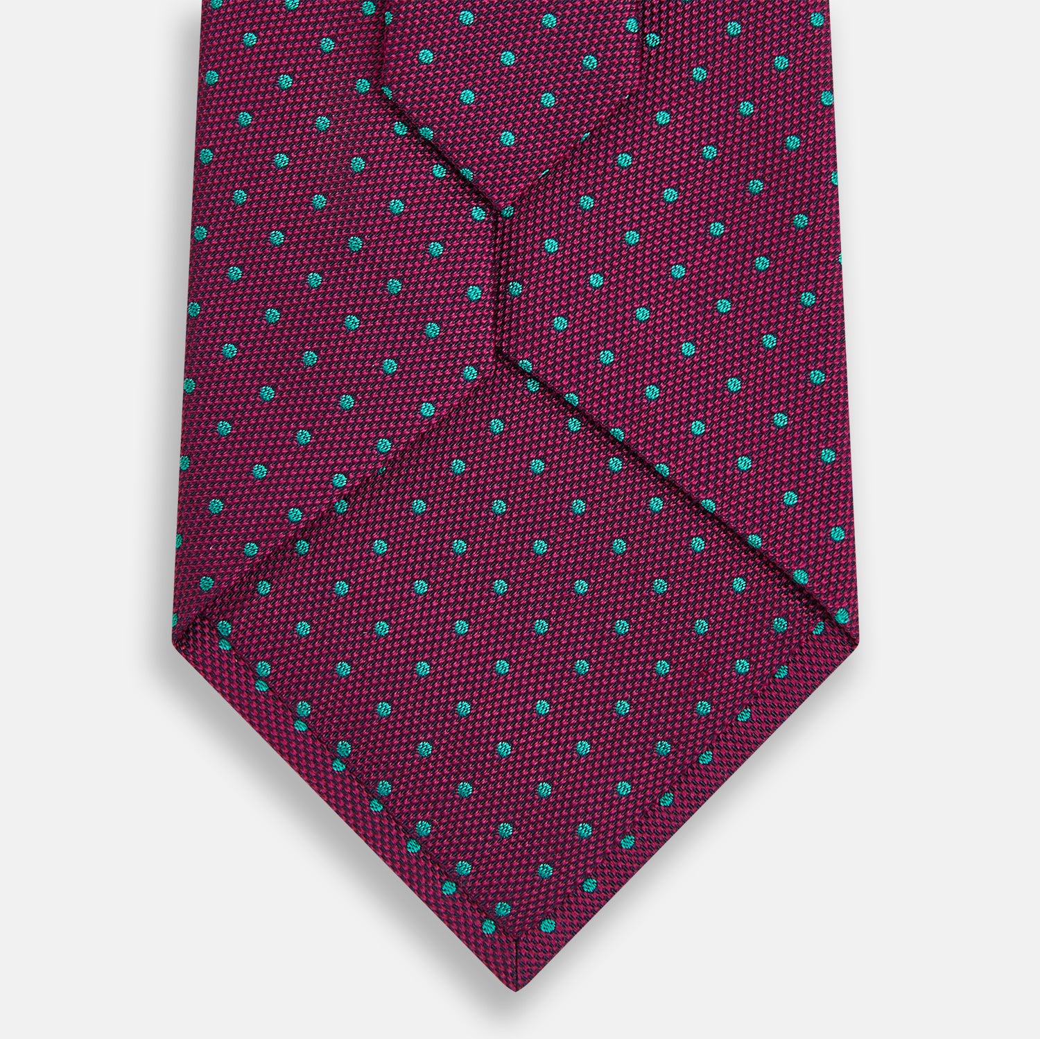 View 3 of product Antique Pink and Green Micro Dot Silk Tie