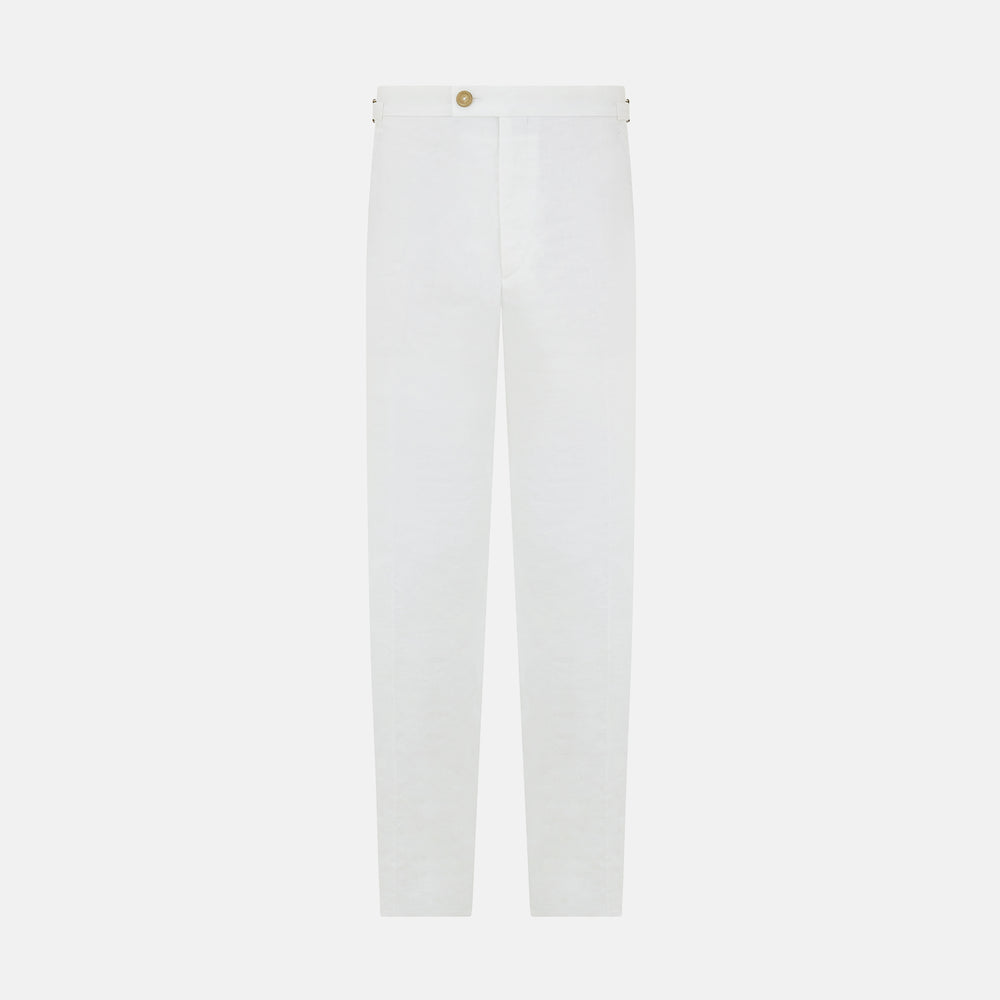 White Linen Henry Trousers
