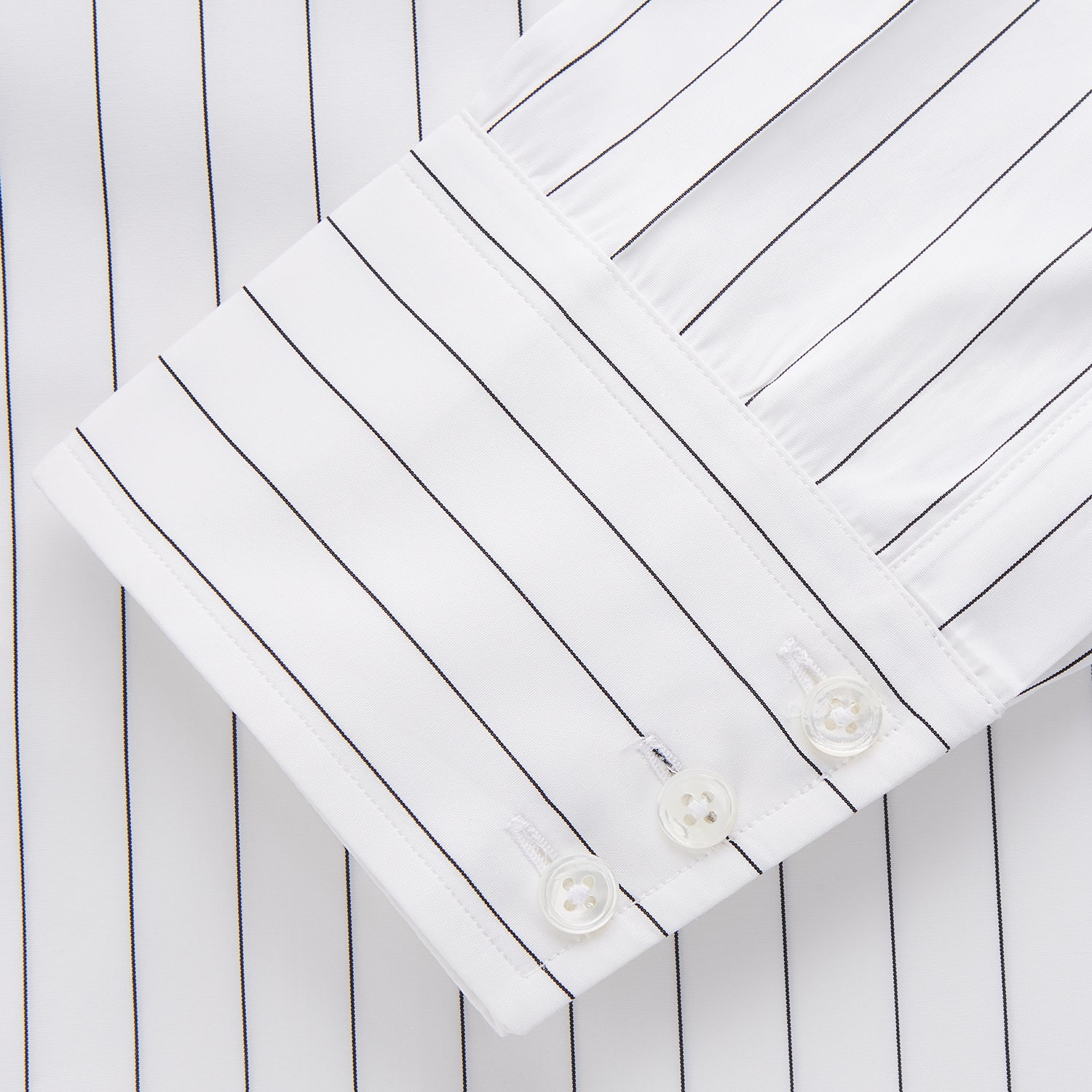 View 3 of product Black Fine Stripe Cotton Regular Fit Mayfair Shirt
