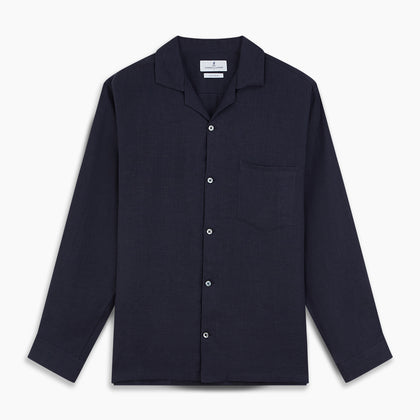 Navy Hemp Holiday Fit Winnington Shirt Image 5