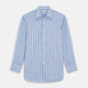 Pale Blue Multi Stripe Cotton Regular Fit Whitby Shirt