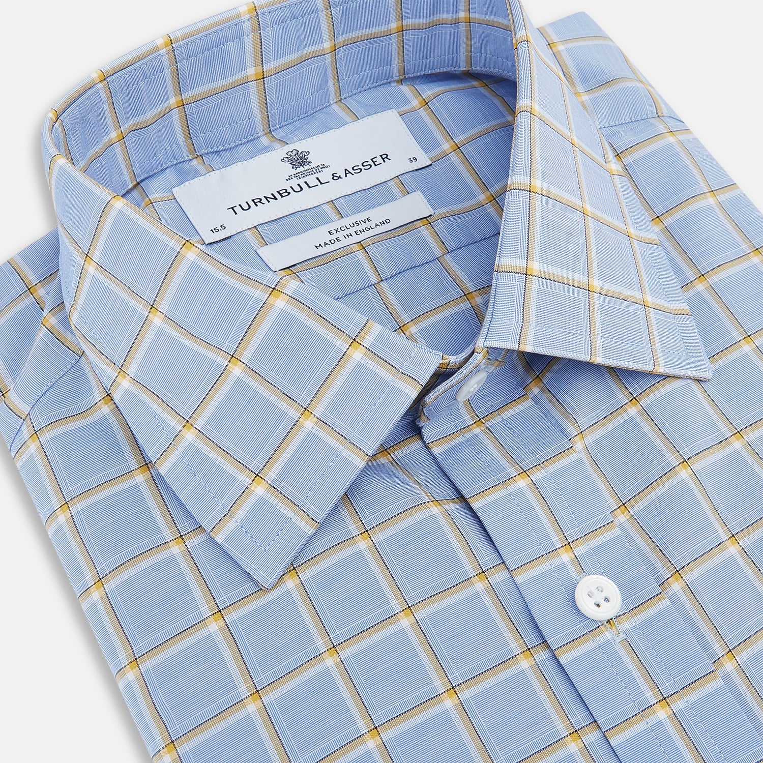 View 2 of product Blue and Yellow Windowpane Mayfair Shirt