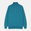 View 1 of product Teal Lennox Half-Zip Jumper