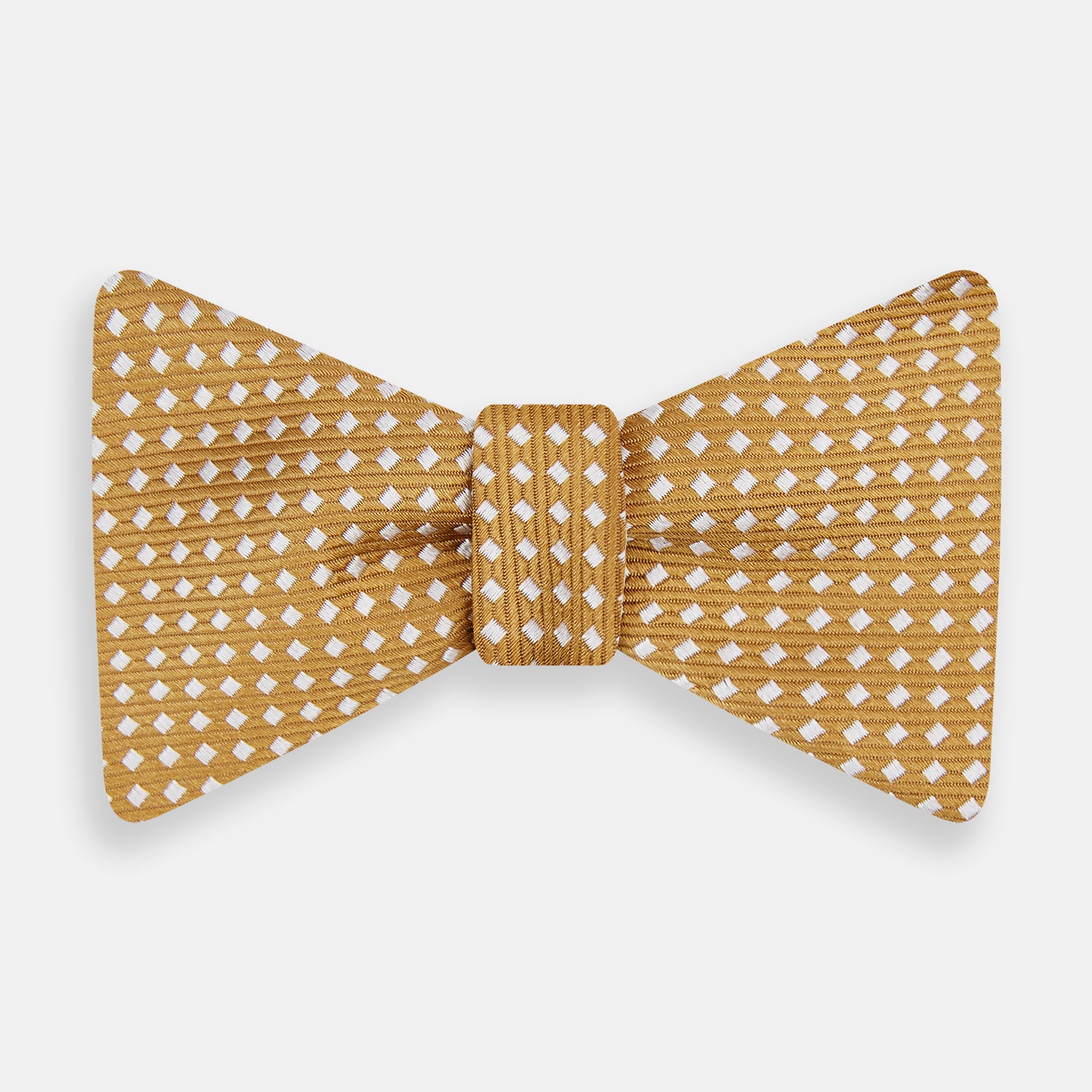 View 1 of product Camel and White Diamond Silk Bow Tie