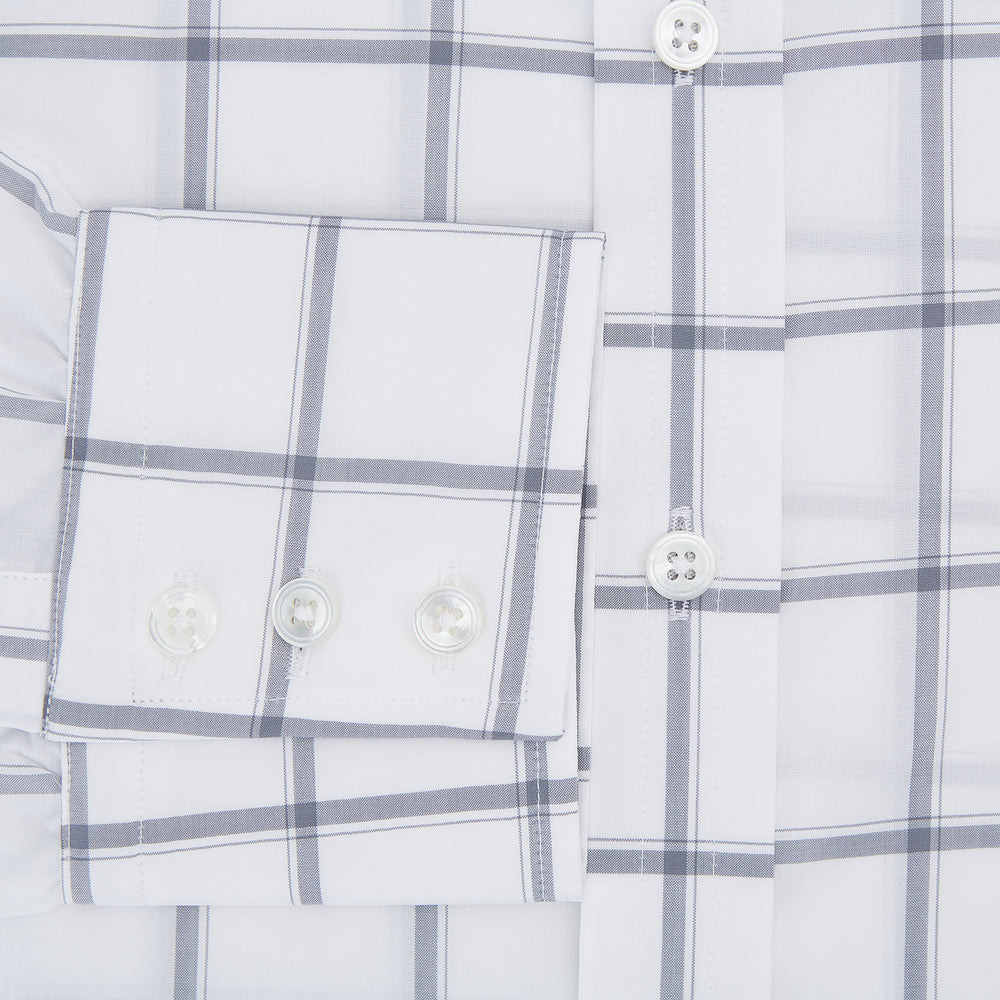 Grey Grid Check Mayfair Shirt