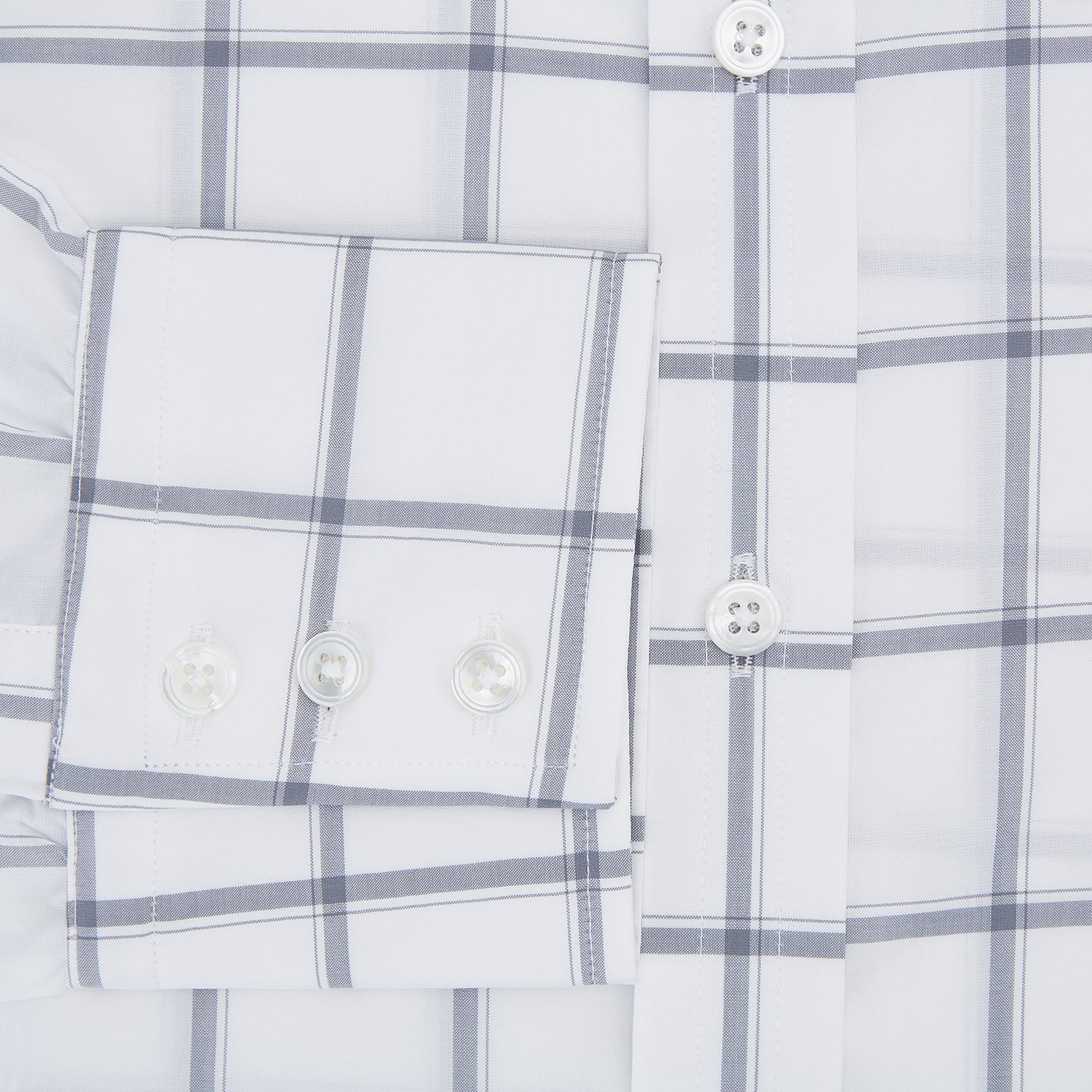 View 4 of product Grey Grid Check Mayfair Shirt