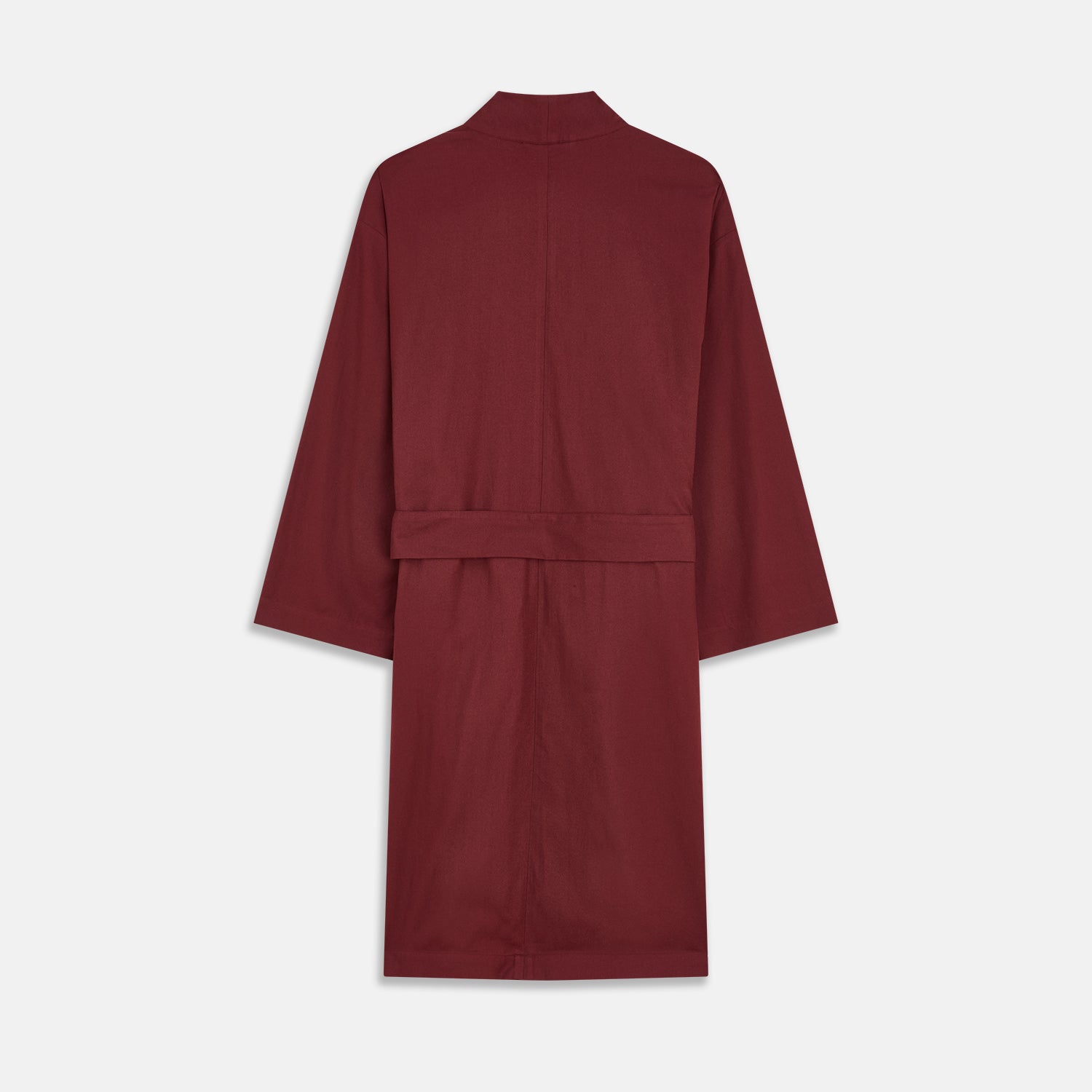 View 5 of product Burgundy Cotton-Cashmere Kimono Gown