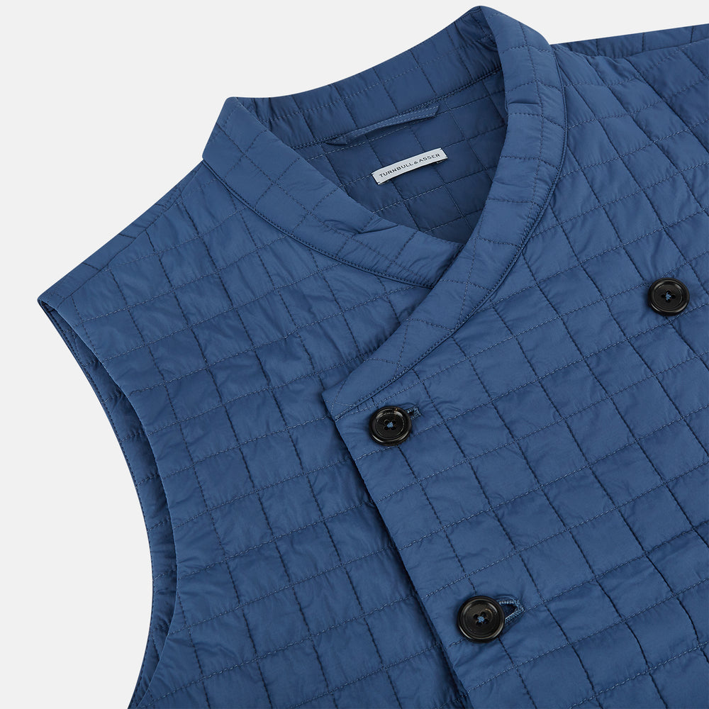 Azzurro Double-Breasted Quilted Gilet