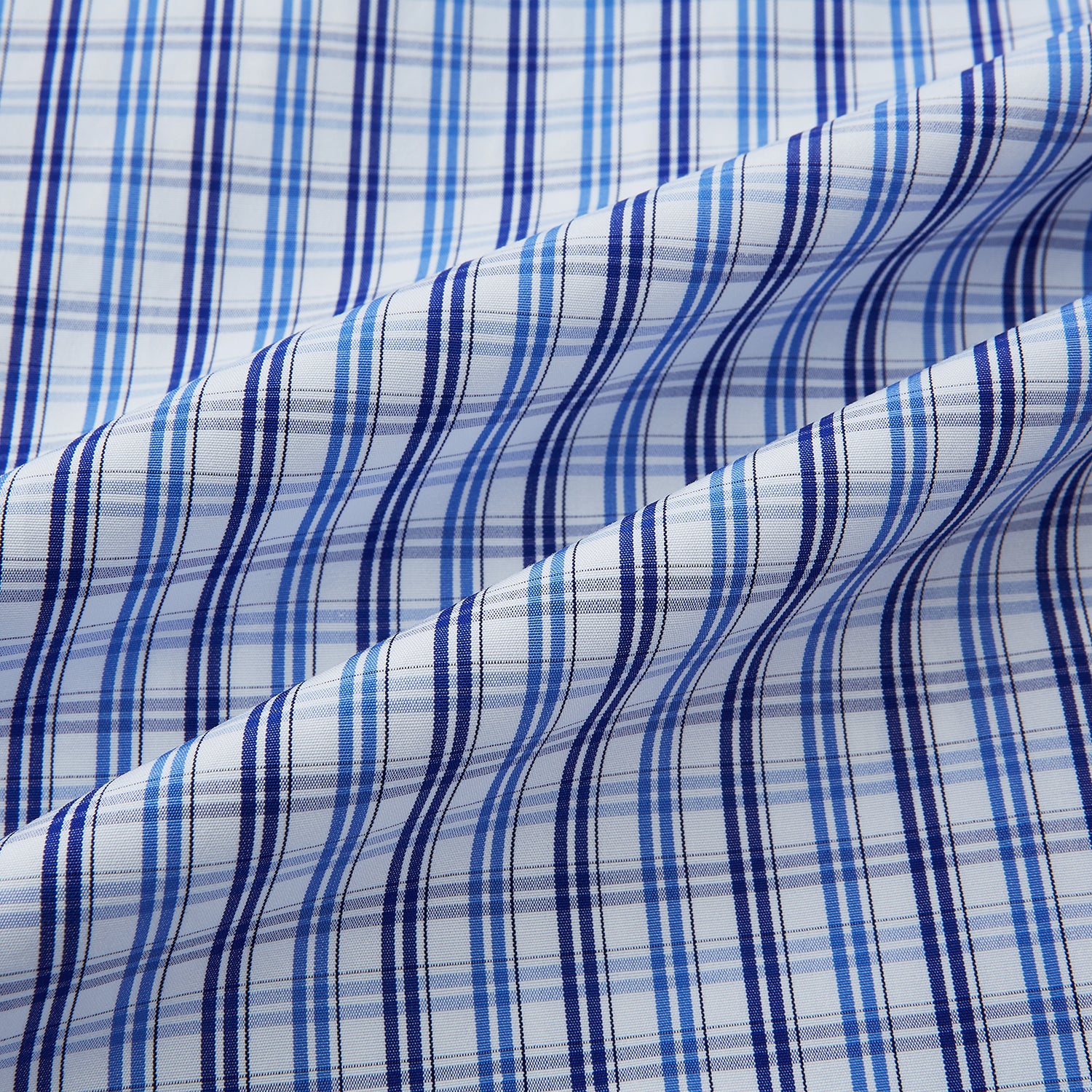 View 6 of product Blue and Navy Multi Check Piccadilly Shirt