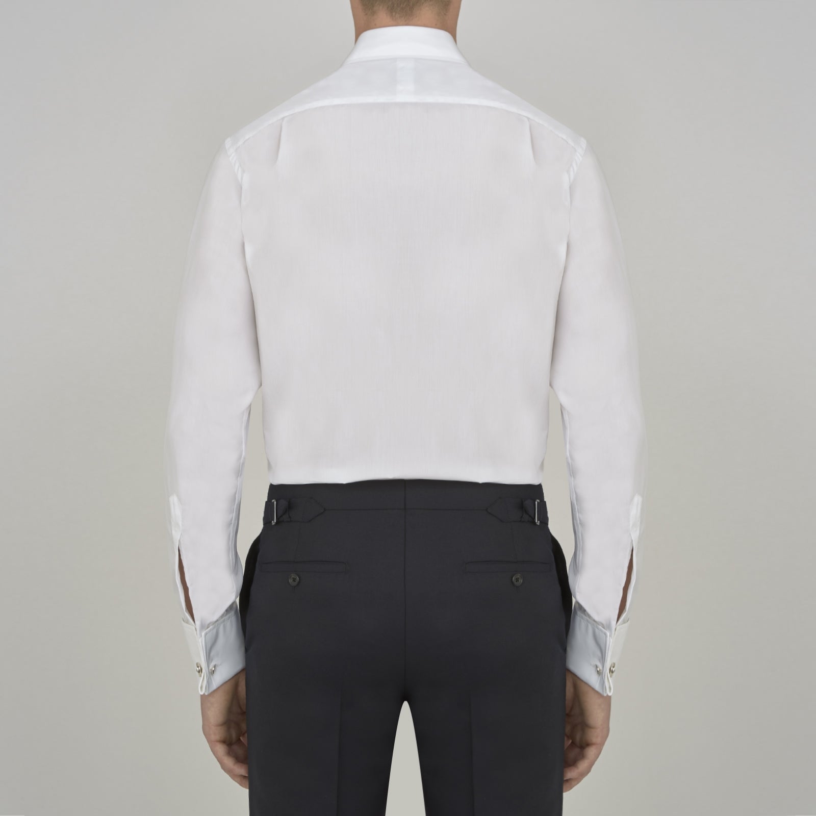 View 3 of product Two-Fold 200 White Cotton Shirt with T&A Collar and Double Cuffs
