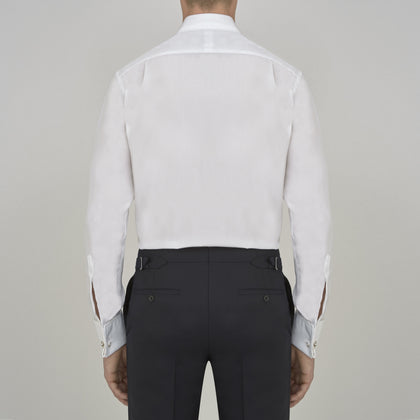 Two-Fold 200 White Cotton Shirt with T&A Collar and Double Cuffs Image 2