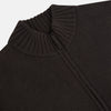 View 2 of product Brown Merino High Neck Zipped Cardigan