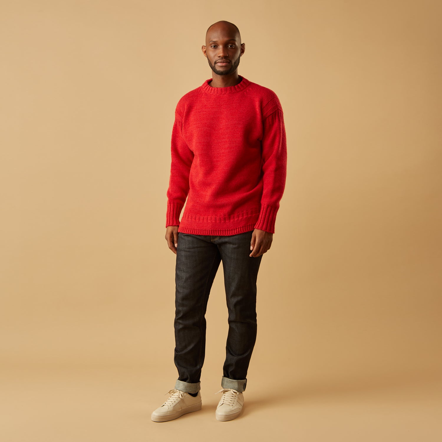 View 2 of product Red Lewis Guernsey Knitted Jumper