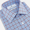 View 2 of product Blue and Burgundy Windowpane Mayfair Shirt