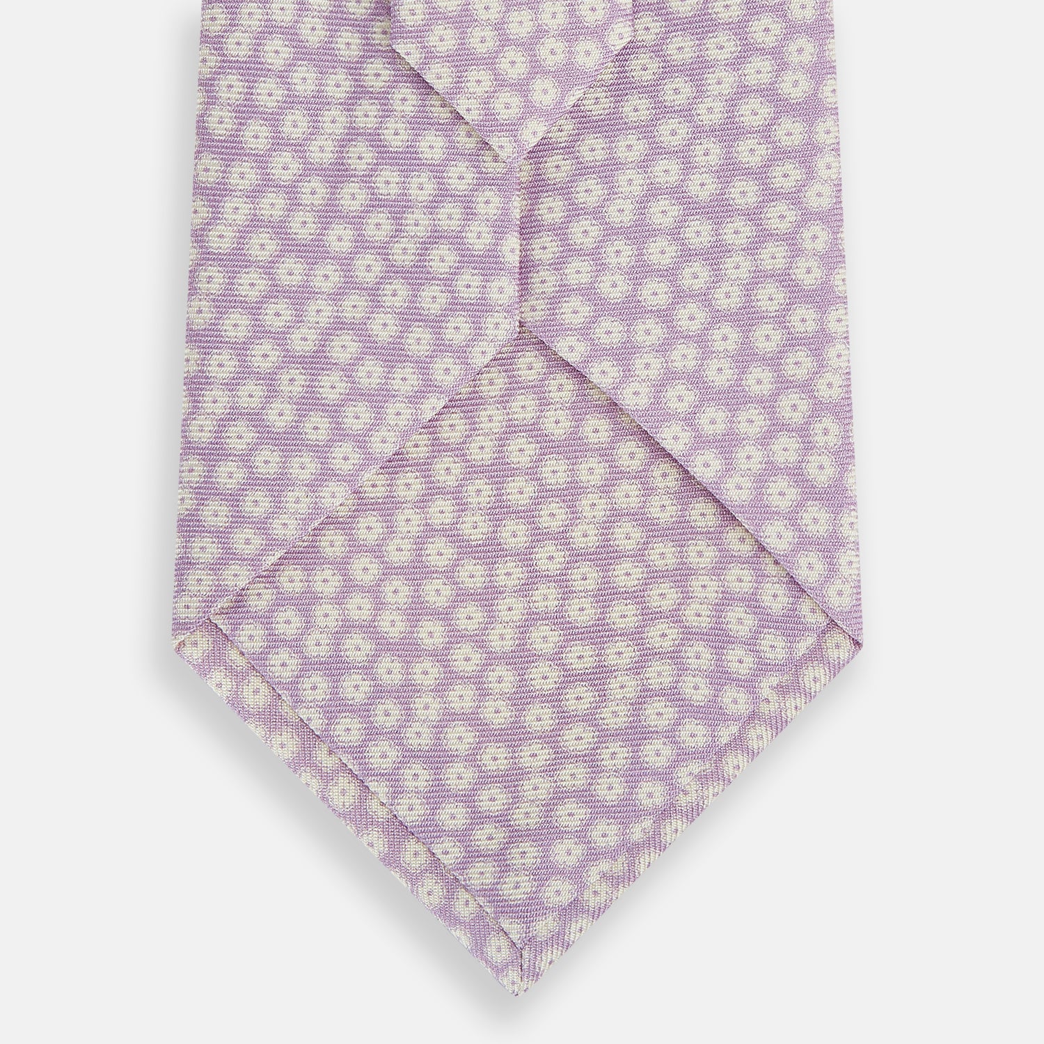 View 3 of product Lilac Flower-Patterned Printed Silk Tie
