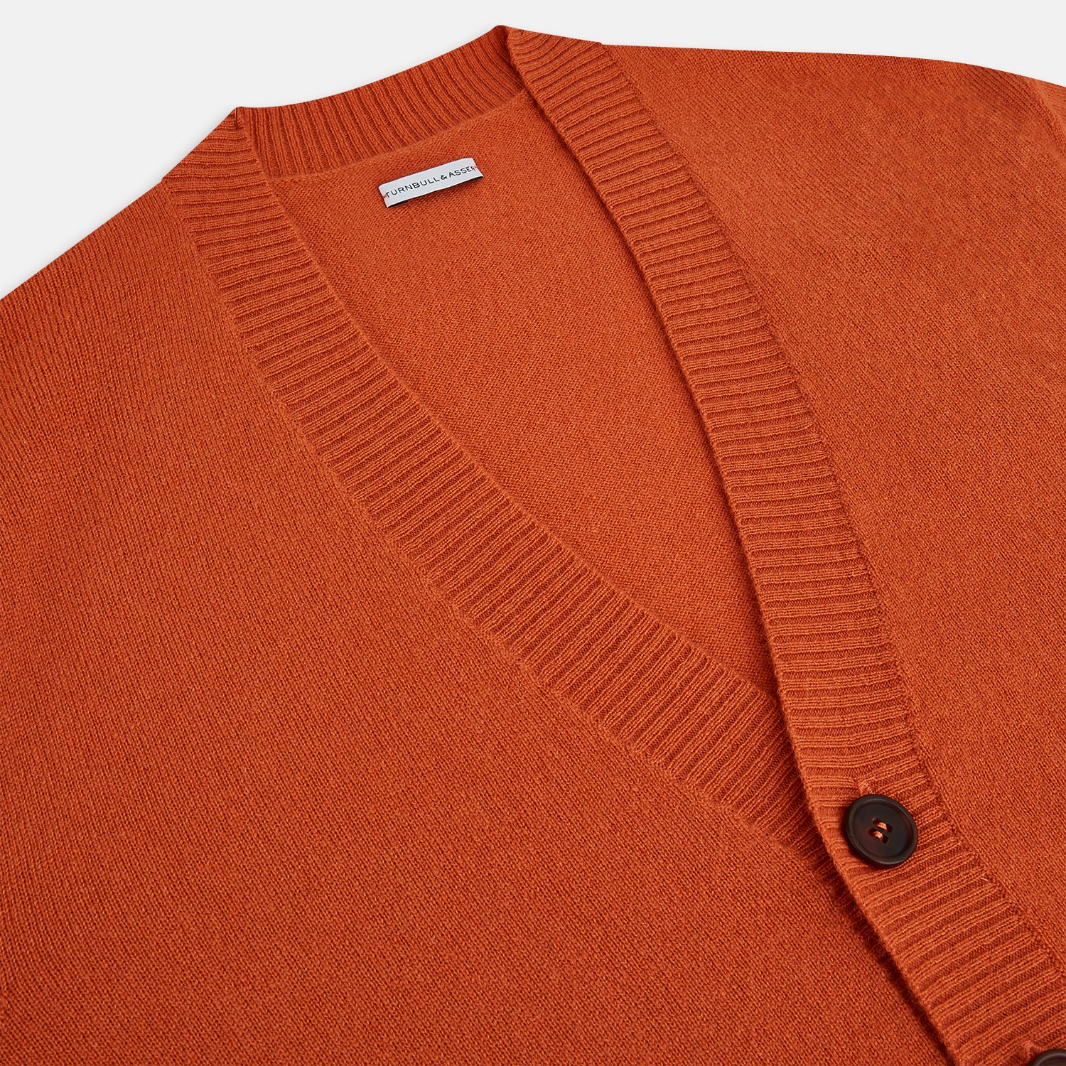 Orange Cashmere Cardigan