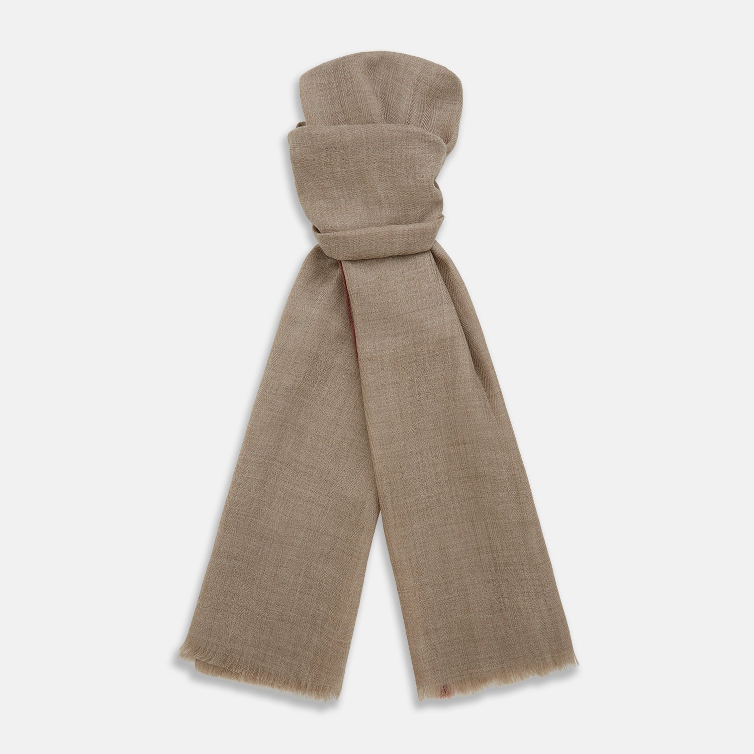 Camel and Cognac Cashmere Scarf