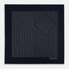 View 4 of product Navy and Grey Stripe Silk Pocket Square