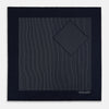 Navy and Grey Stripe Silk Pocket Square