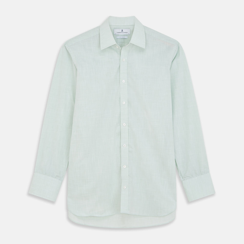 Light Green Chambray Regular Fit Mayfair Shirt