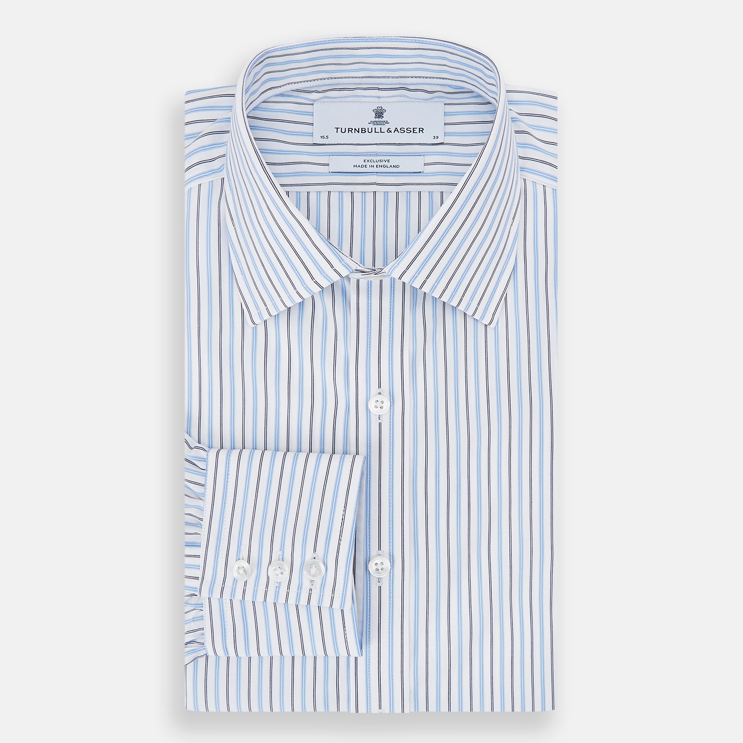 View 5 of product Blue Multi Halo Stripe Mayfair Shirt