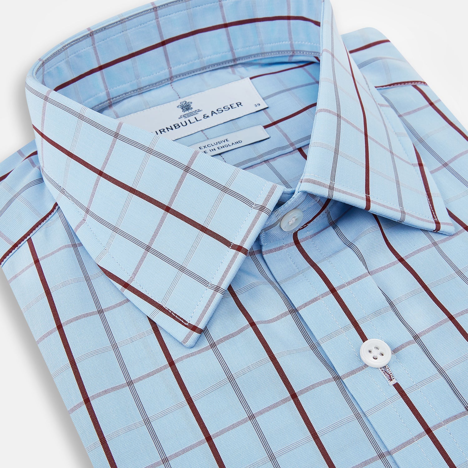 View 2 of product Burgundy Multi Combination Check Mayfair Shirt