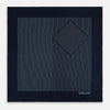 View 3 of product Navy and Light Blue Stripe Silk Pocket Square