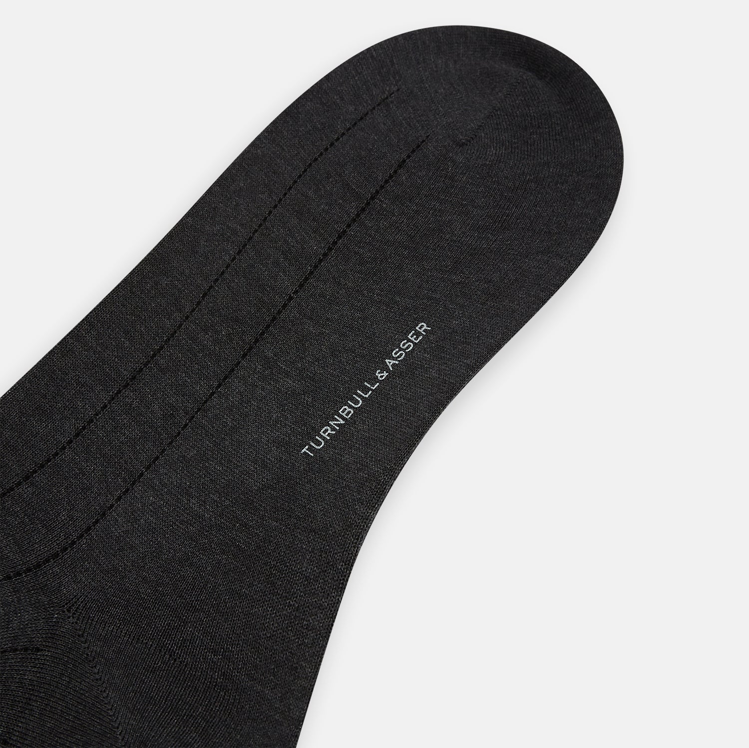 View 3 of product Charcoal Dash Striped Mid-Length Socks