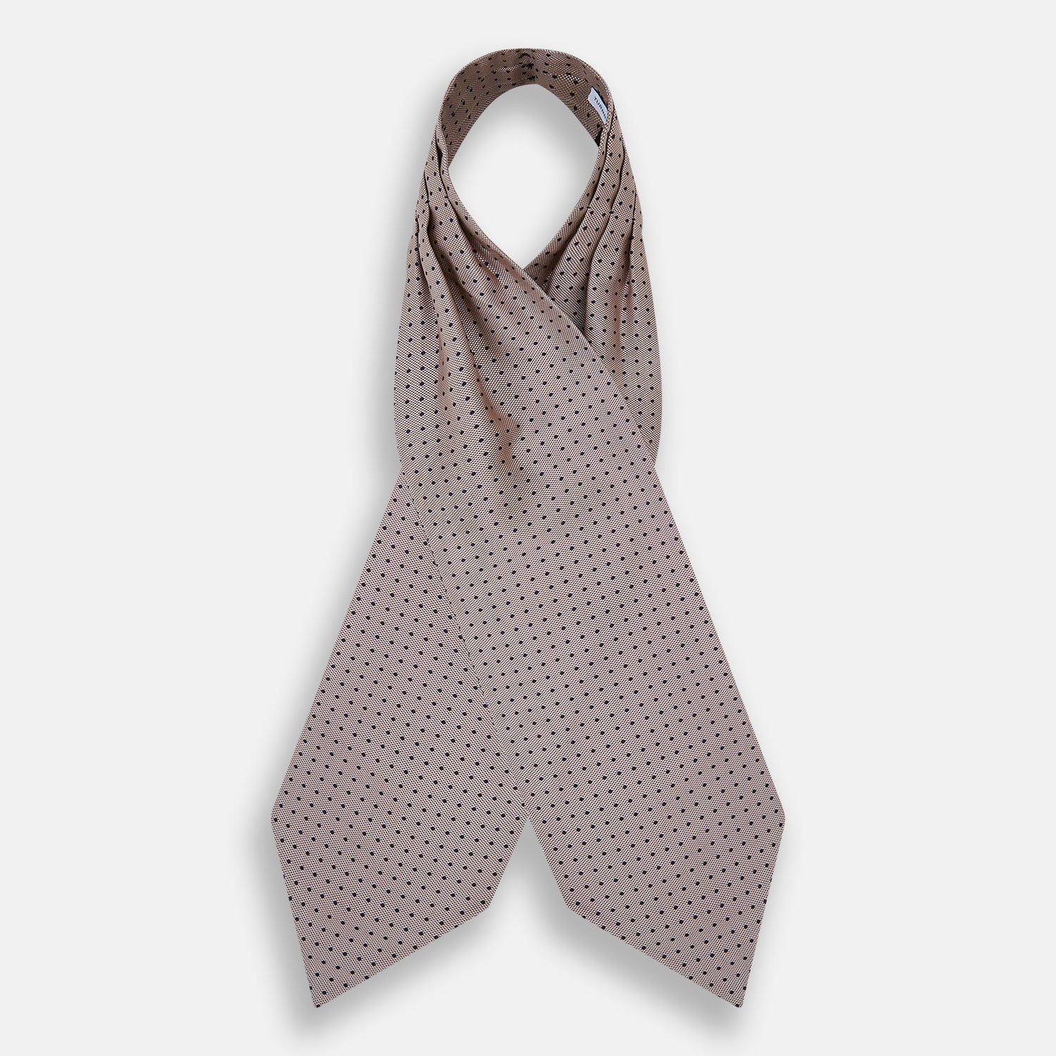 View 2 of product Navy and Lilac Micro Dot Silk Cravat