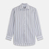 View 1 of product Sand Multi Stripe Regular Fit Shirt with T&A Collar & 3 Button Cuffs