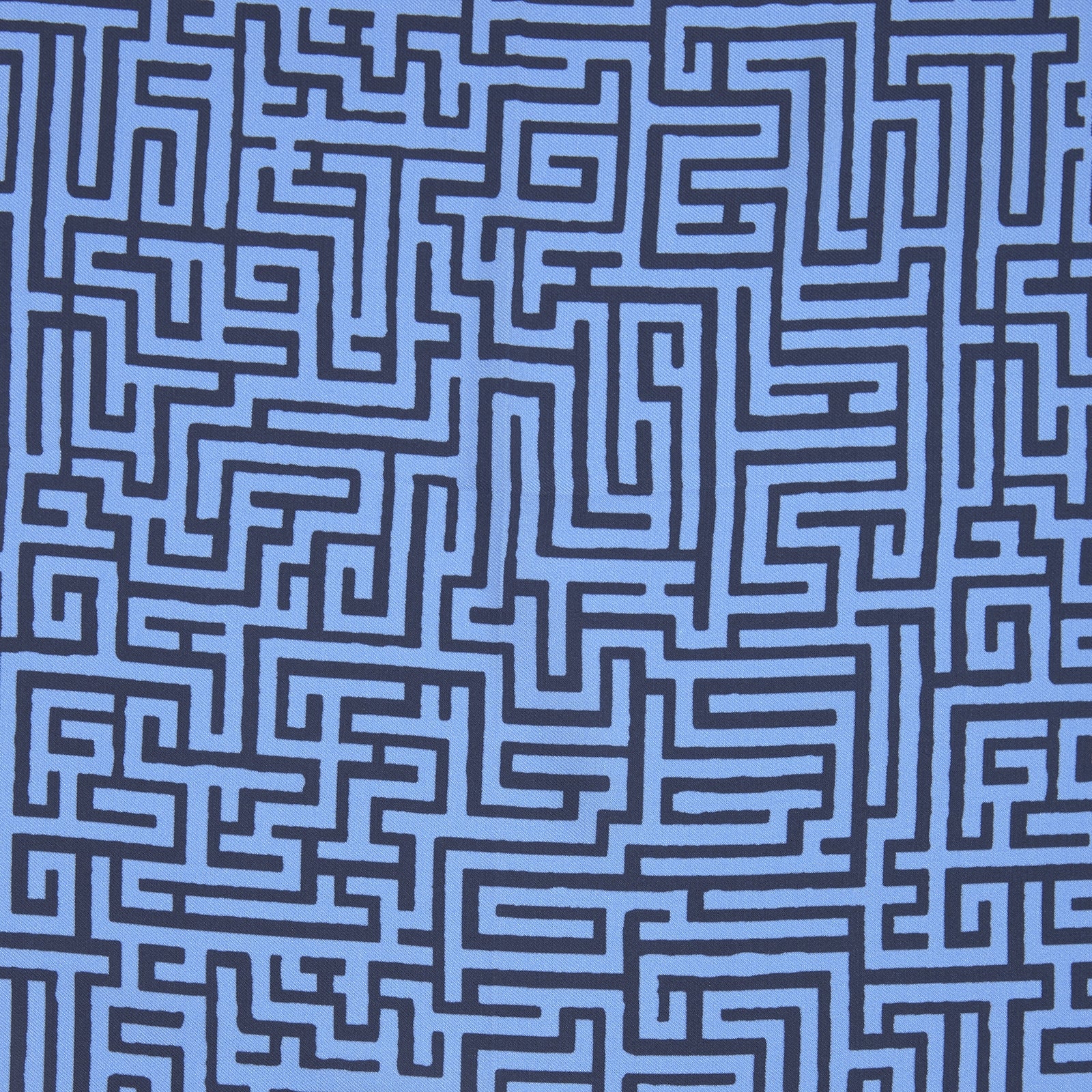 View 3 of product Blue Maze Silk Pocket Square
