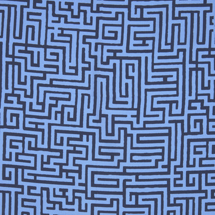 Blue Maze Silk Pocket Square Image 2