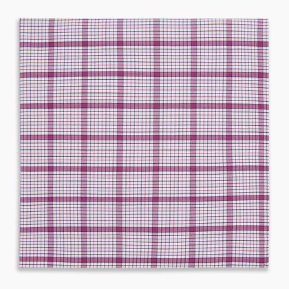 Hand Rolled Purple Graph Overlay Check Handkerchief Image 3