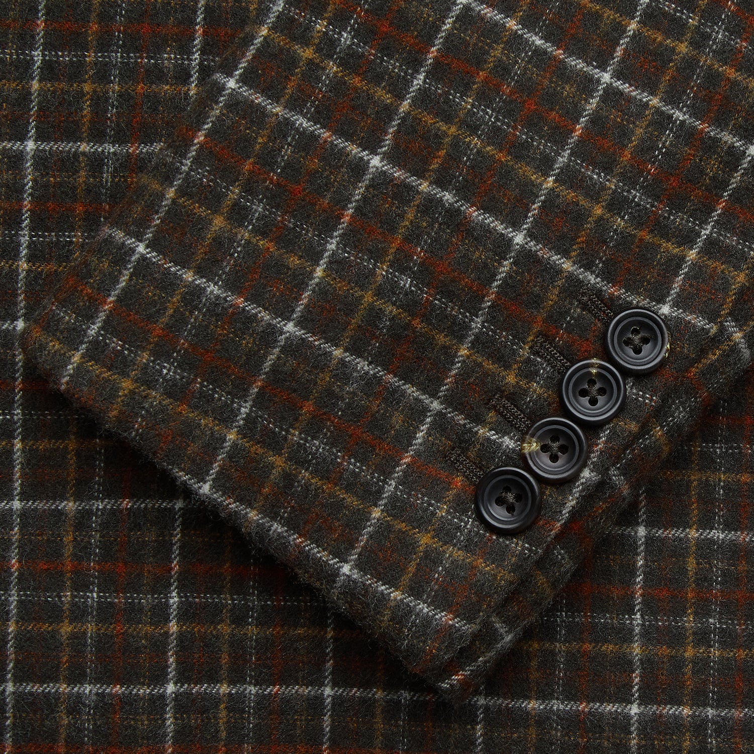 View 3 of product Green Multi Check Cashmere Barrington Blazer