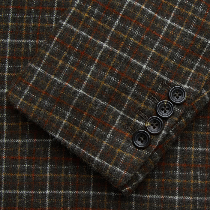 Green Multi Check Cashmere Barrington Blazer Image 2