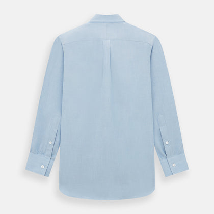 Pale Blue Cotton Cashmere Dorset Collar Richmond Shirt Image 5
