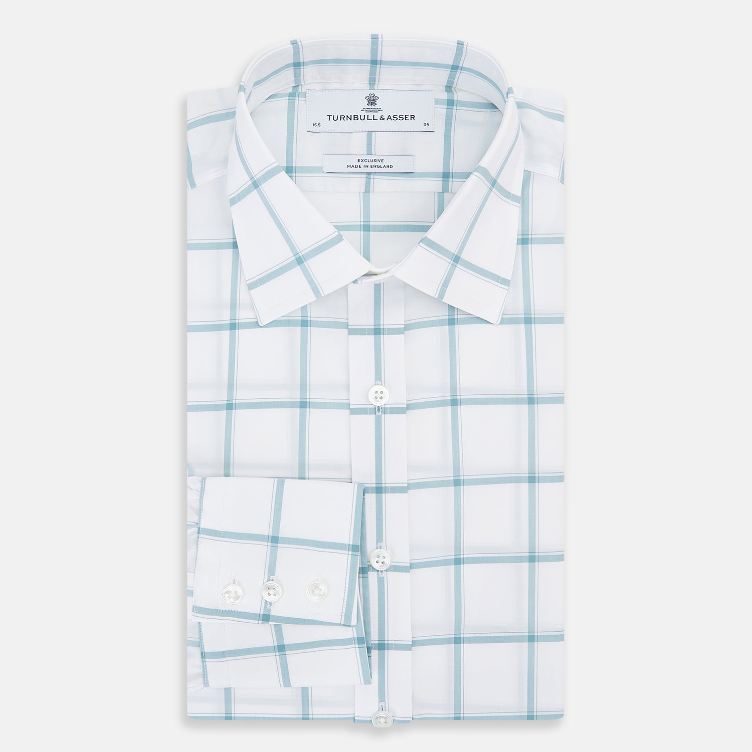 View 5 of product Sage Grid Check Mayfair Shirt