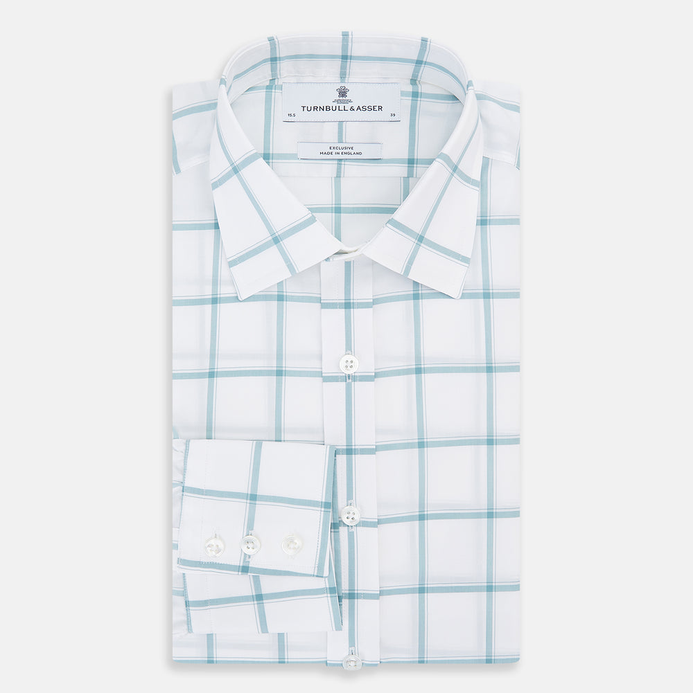 Sage Grid Check Mayfair Shirt