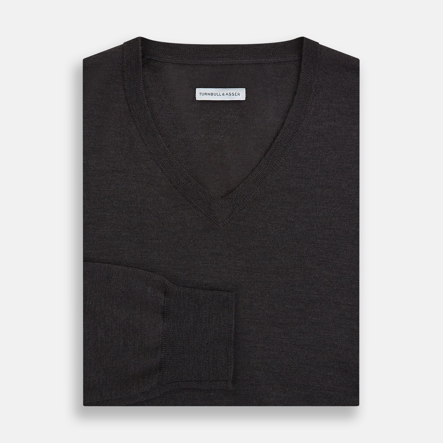 View 4 of product Charcoal Grey Merino V Neck Jumper
