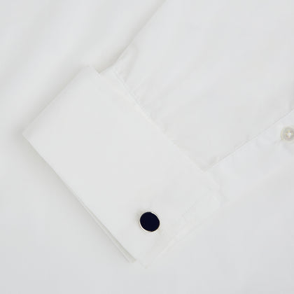 Navy Circle Cufflinks Image 2