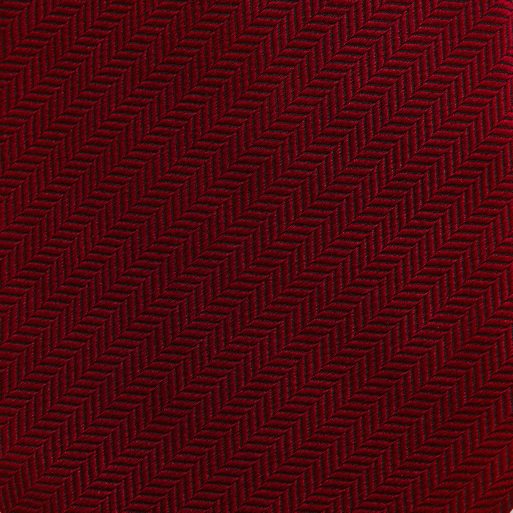PLAIN HERRINGBONE BURGUNDY TIE