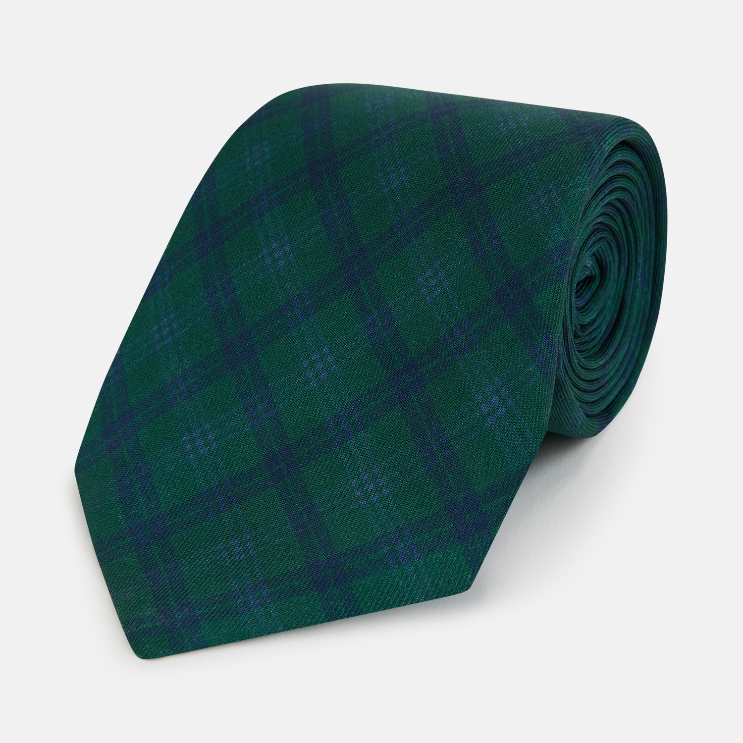 View 1 of product Forest Melange Tartan Plaid Silk Tie