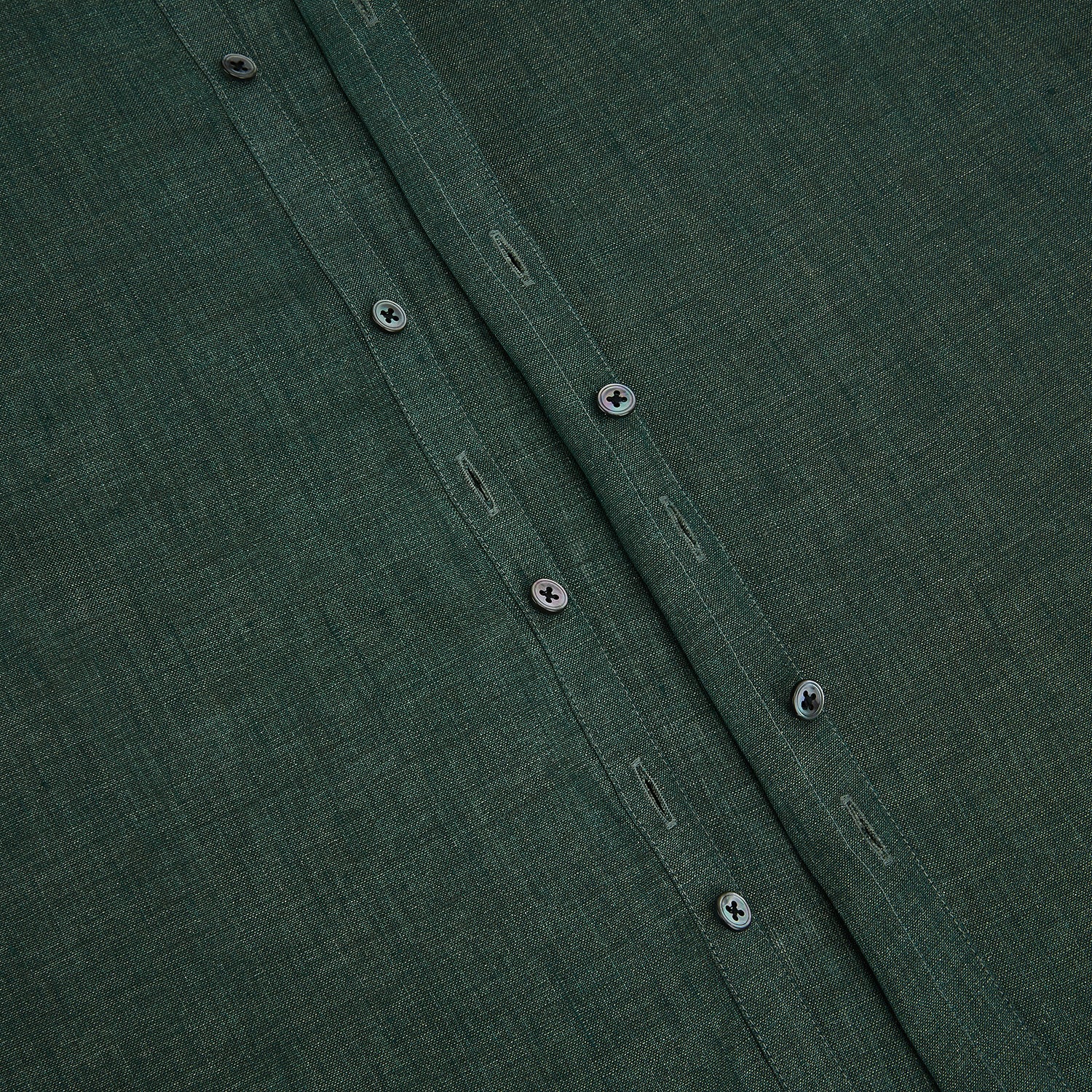 View 7 of product Forest Green Linen Westminster Shirt