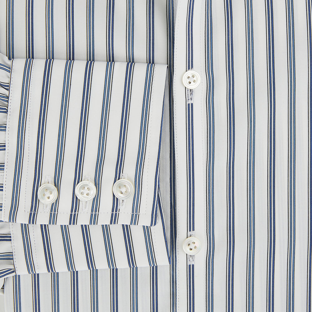 SAPPHIRE BLUE MULTI TRACK STRIPE WINDSOR SHIRT