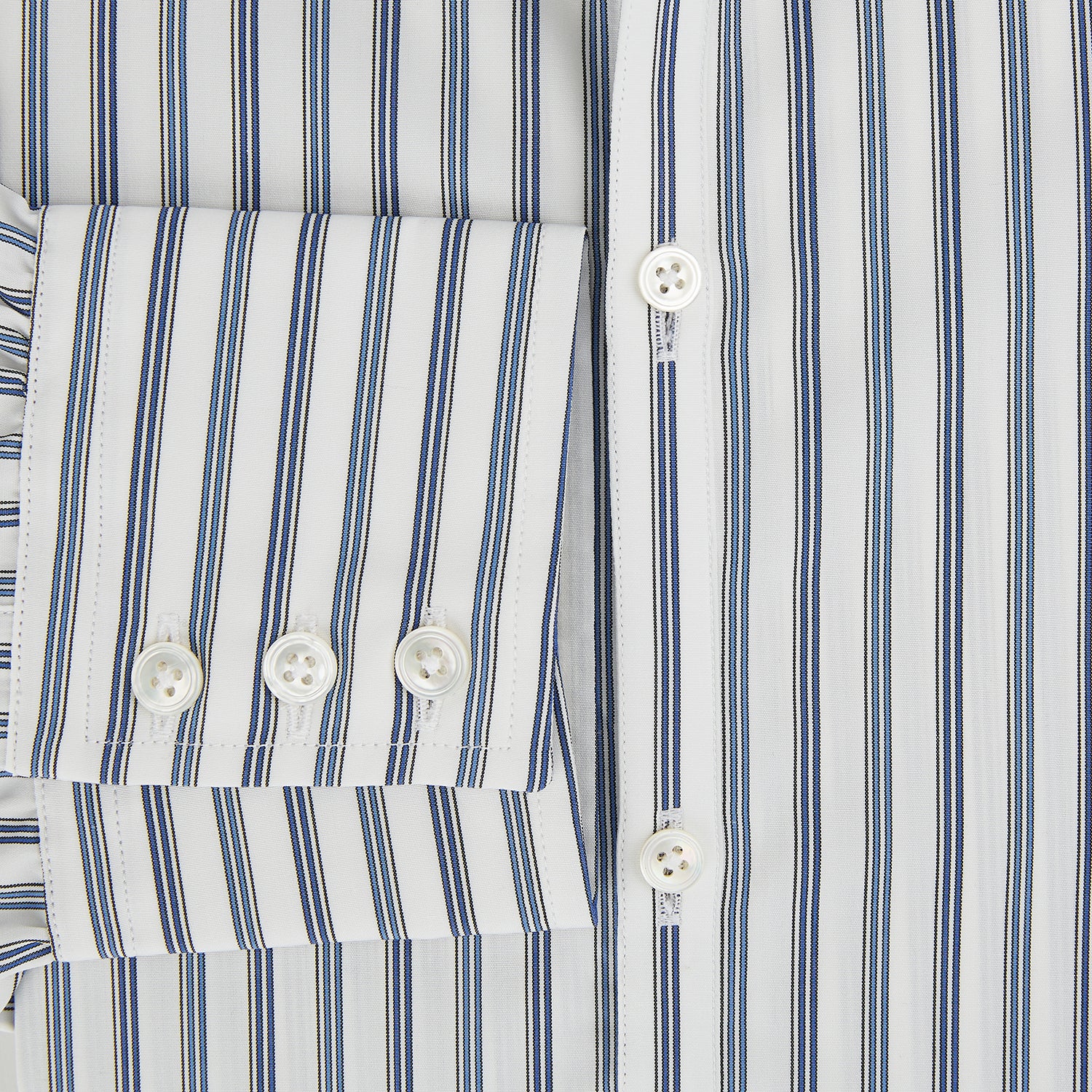 View 4 of product SAPPHIRE BLUE MULTI TRACK STRIPE WINDSOR SHIRT