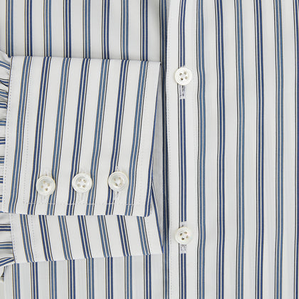 SAPPHIRE BLUE MULTI TRACK STRIPE WINDSOR SHIRT Image 3