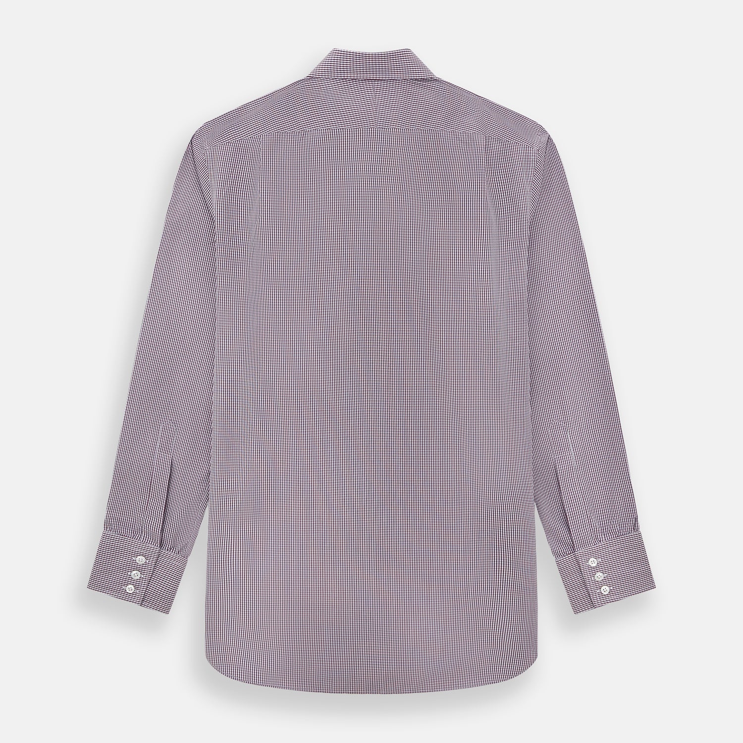 View 3 of product Burgundy Micro Check Mayfair Shirt
