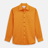 View 2 of product Orange Weekend Fit Cotton & Wool Shirt with Derby Collar and 1 Button Cuffs